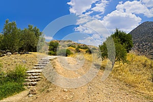 Pathway to Mycenae ruins, Greece