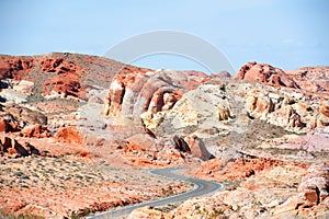 Pathway to the valley of fire state park Nevada