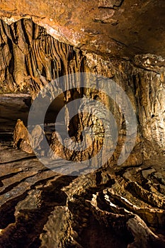 Pathway underground cave in forbidden cavers near sevierville tennessee