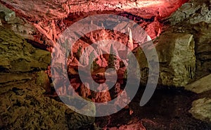 Pathway underground cave in forbidden cavers near sevierville tennessee