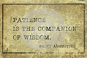 Patience is Saint Augustine photo