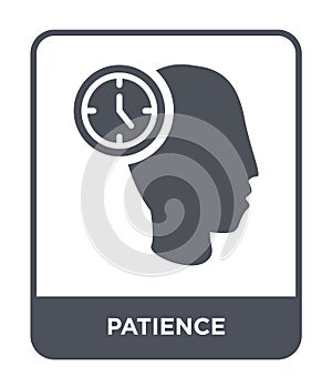 patience icon in trendy design style. patience icon isolated on white background. patience vector icon simple and modern flat