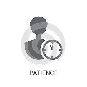 patience icon. Trendy patience logo concept on white background