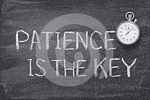 Patience is the key watch
