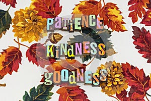 Patience kindness goodness love peace spiritual Christianity