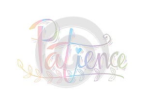 Patience lettering