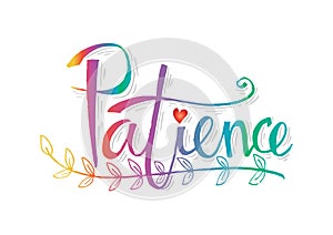 Patience lettering