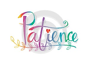 Patience lettering photo