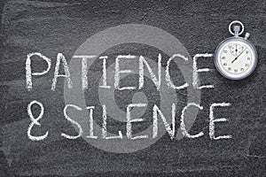 patience and silence watch