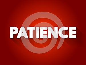 Patience text quote, concept background