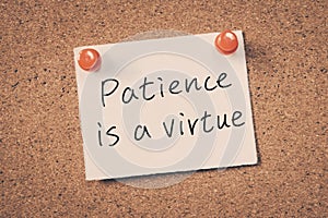 Patience is a virtue photo