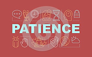 Patience word concepts banner