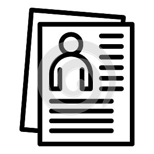 Patient archive icon outline vector. Medical record