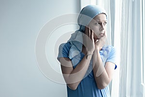 Patient with cancer worrying