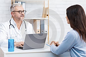 Patient complaints, health protection and visit to family doctor photo