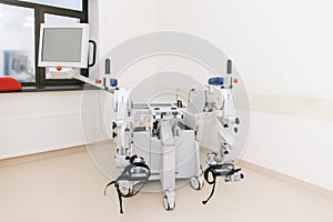 Patient on Continuous Passive Range of Motion machines. Device to provide anatomically correct motion to both the ankle