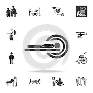 A patient in CT Scan Icon. Detailed set of medicine element Illustration. Premium quality graphic design. One of the collection ic