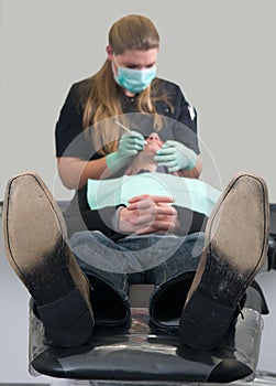 Patient at the dental practice