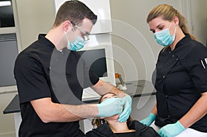 Patient at the dental practice