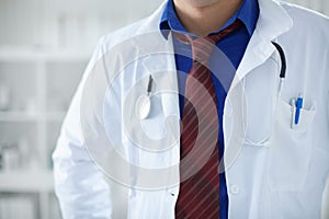 Patient doctor waiting in his office