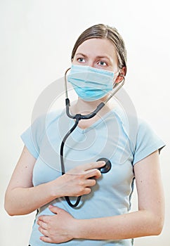 The patient with stethoscope photo