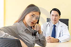 Patient in examination room medical office