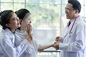 Patient has afraid and scary of syringe and needle