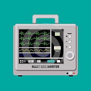 Patient heart rate monitor.