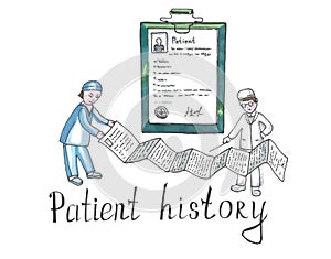 Patient history on a long list and 2 doctors