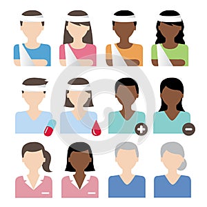 Patient icons vector