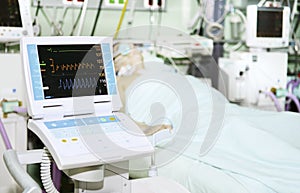 Patient in intensive care unit