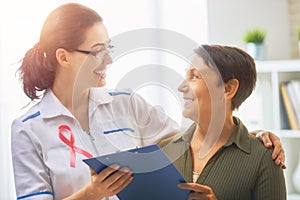 Patient listening to doctor