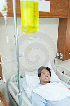 Patient Lung infection & admit in hospital with iv saline