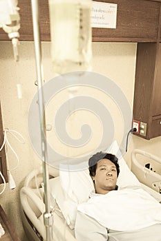 Patient Lung infection & admit in hospital with iv saline