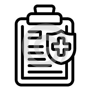Patient medical help icon outline vector. Treatment slender