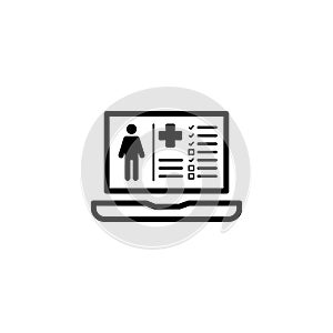 Patient Medical Record Icon. Flat Design