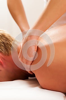 Patient at the physiotherapy - massage