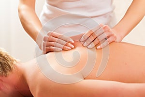 Patient at the physiotherapy - massage