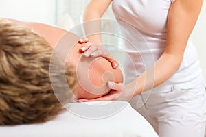 Patient at the physiotherapy - massage