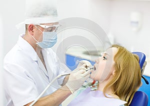 Patient receiving dental care from doctor