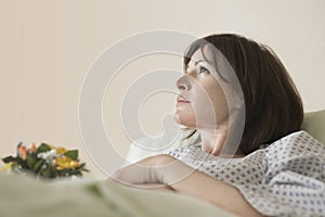Patient Resting In Hospital Bed