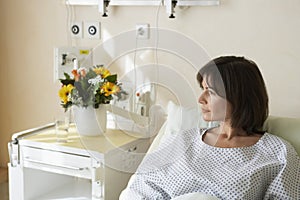 Patient Resting In Hospital Bed