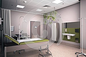 Patient room in the hospital