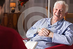 Patient with senile dementia photo