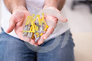 Patient suffering from diabetes visiting doctor