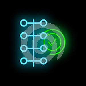 Patient surgery icon neon vector