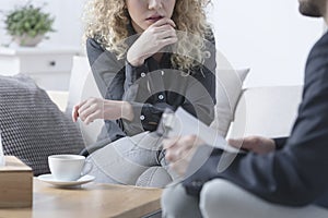 Patient during therapy session