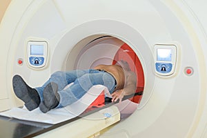 Patient under MRI examination