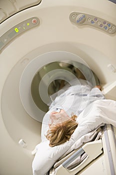 Patient Undergoing For A CAT Scan