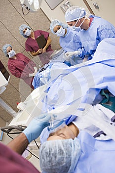 Patient undergoing egg retrieval procedure photo